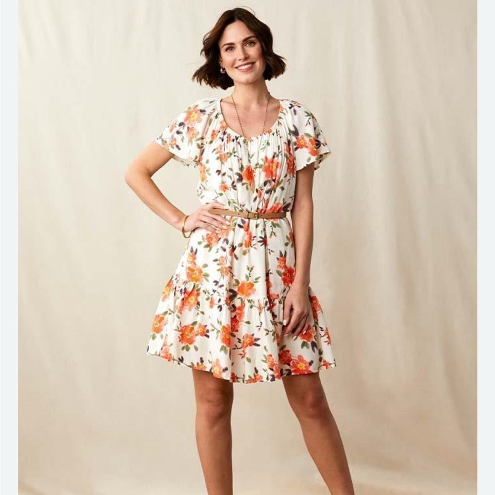 Matilda Jane Enchanted Garden Parker Floral Scoop Neck Dress size m